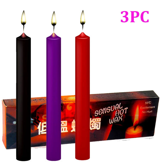 3PCS/SET BDSM Drip Candles Sex Candles Flirting Adult Products SM Sex Toy For Couples Relaxation Low Temperature Candle